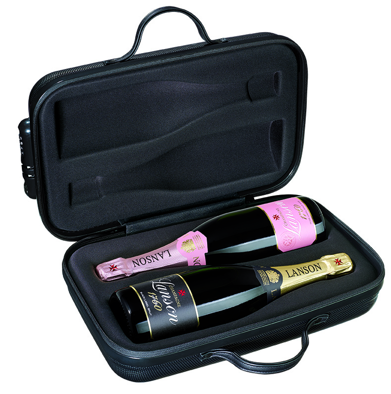 Buy & Send Lanson Traveller Gift Pack with Black Label and Rose Label Champagne